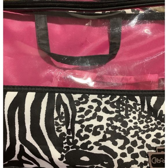 Caboodles Black White Jungle Print Cosmetic Makeup Bag SEE READ - Picture 7 of 12